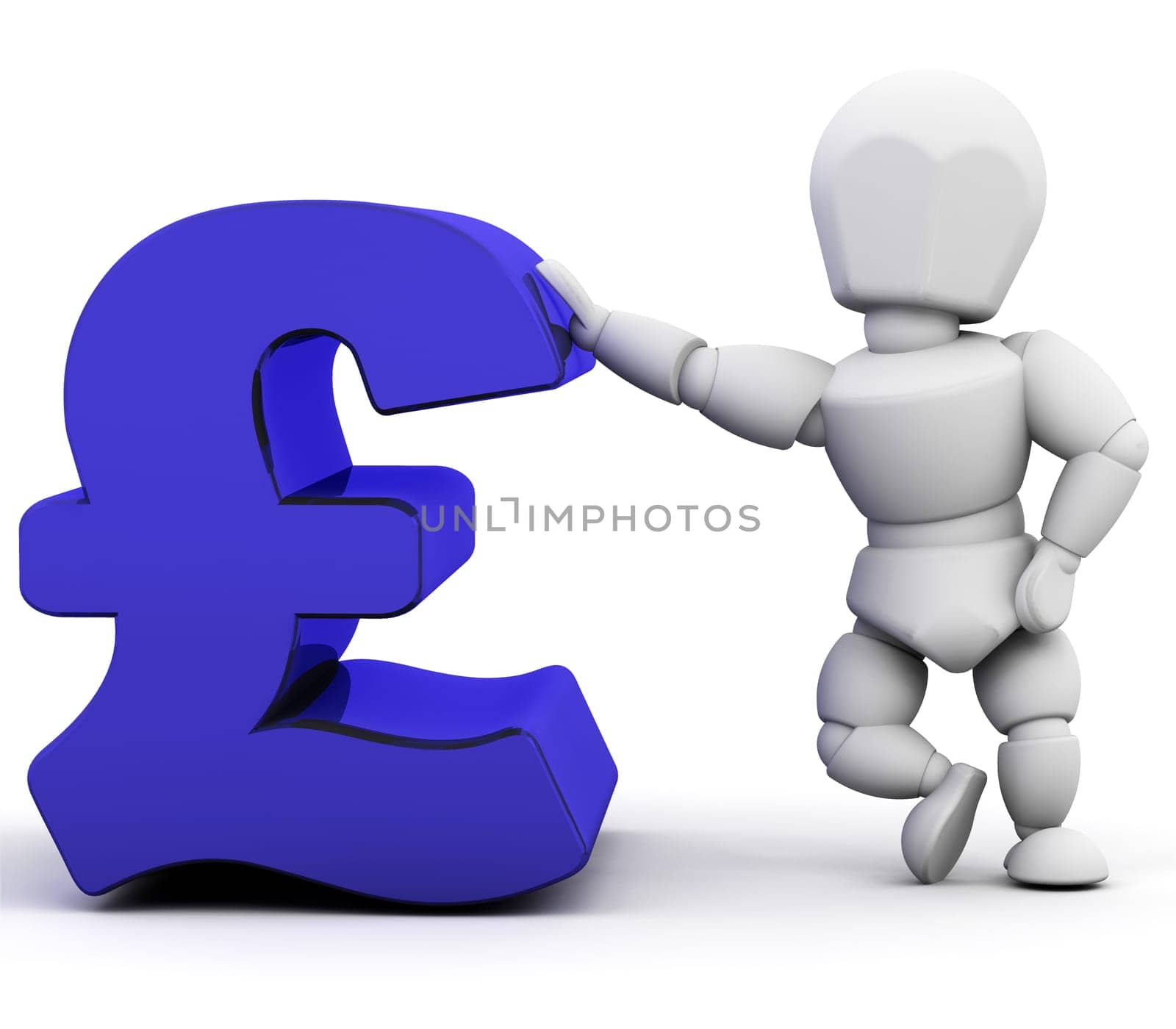 Person leaning on pound sign