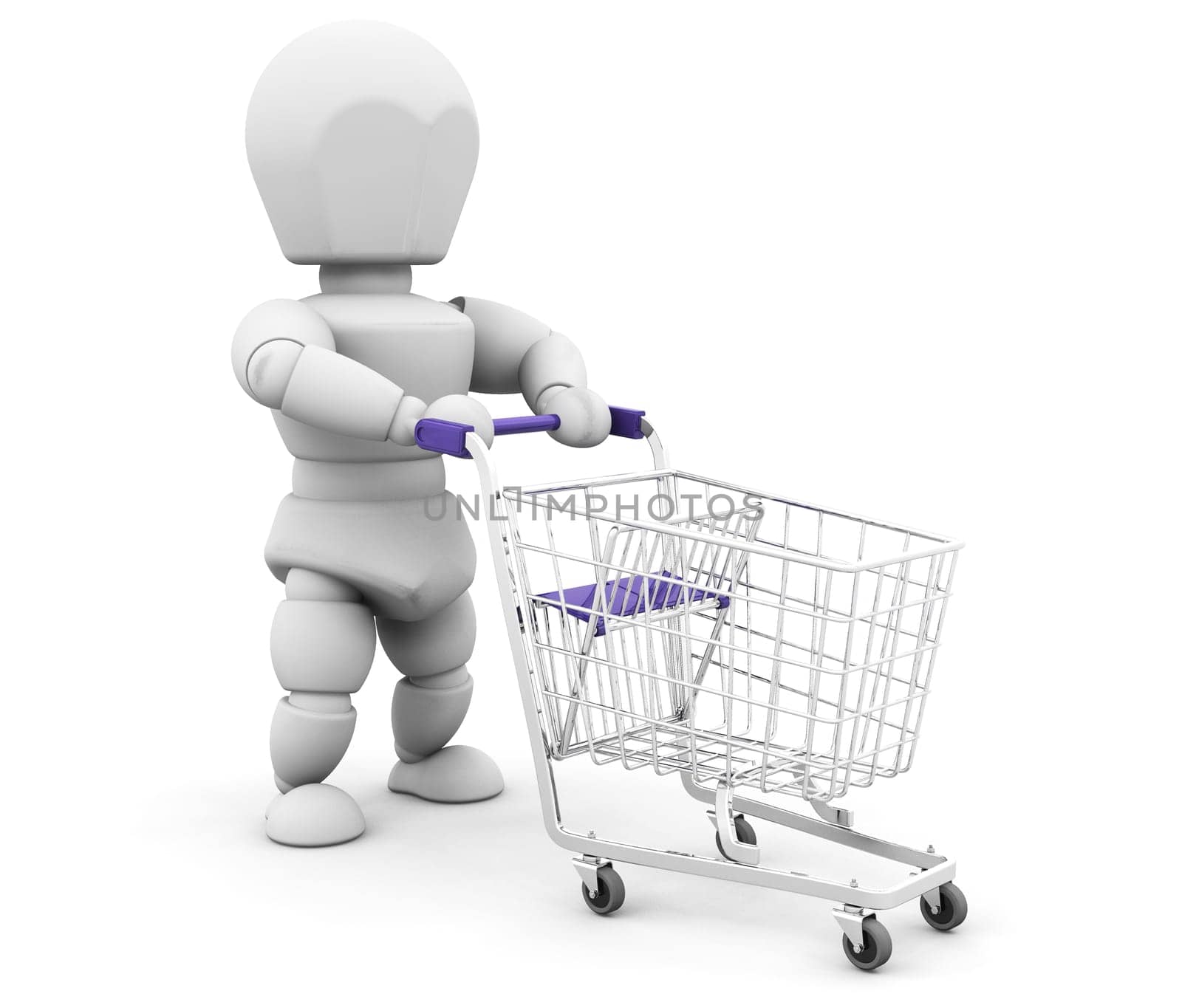 Person with shopping trolley