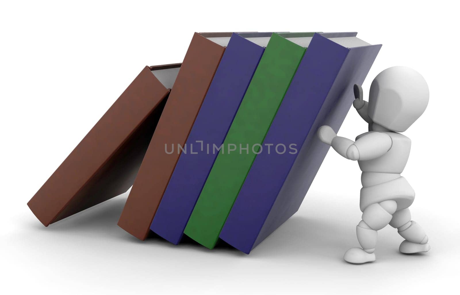 Person holding up books