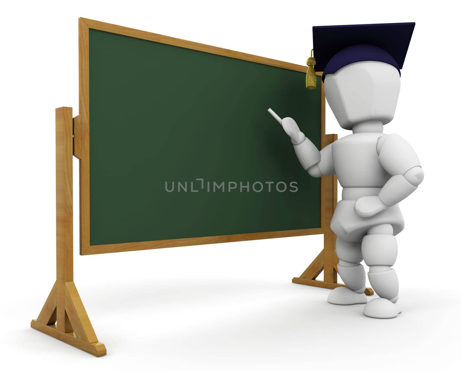 Teacher at blackboard