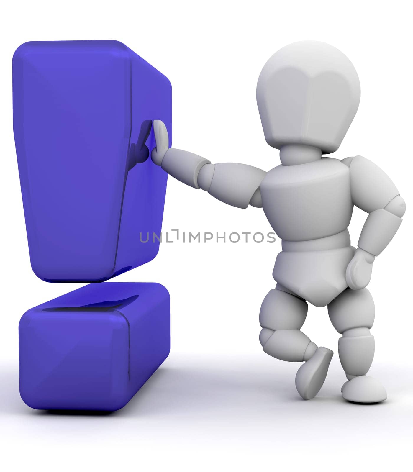 Person with exclamation mark