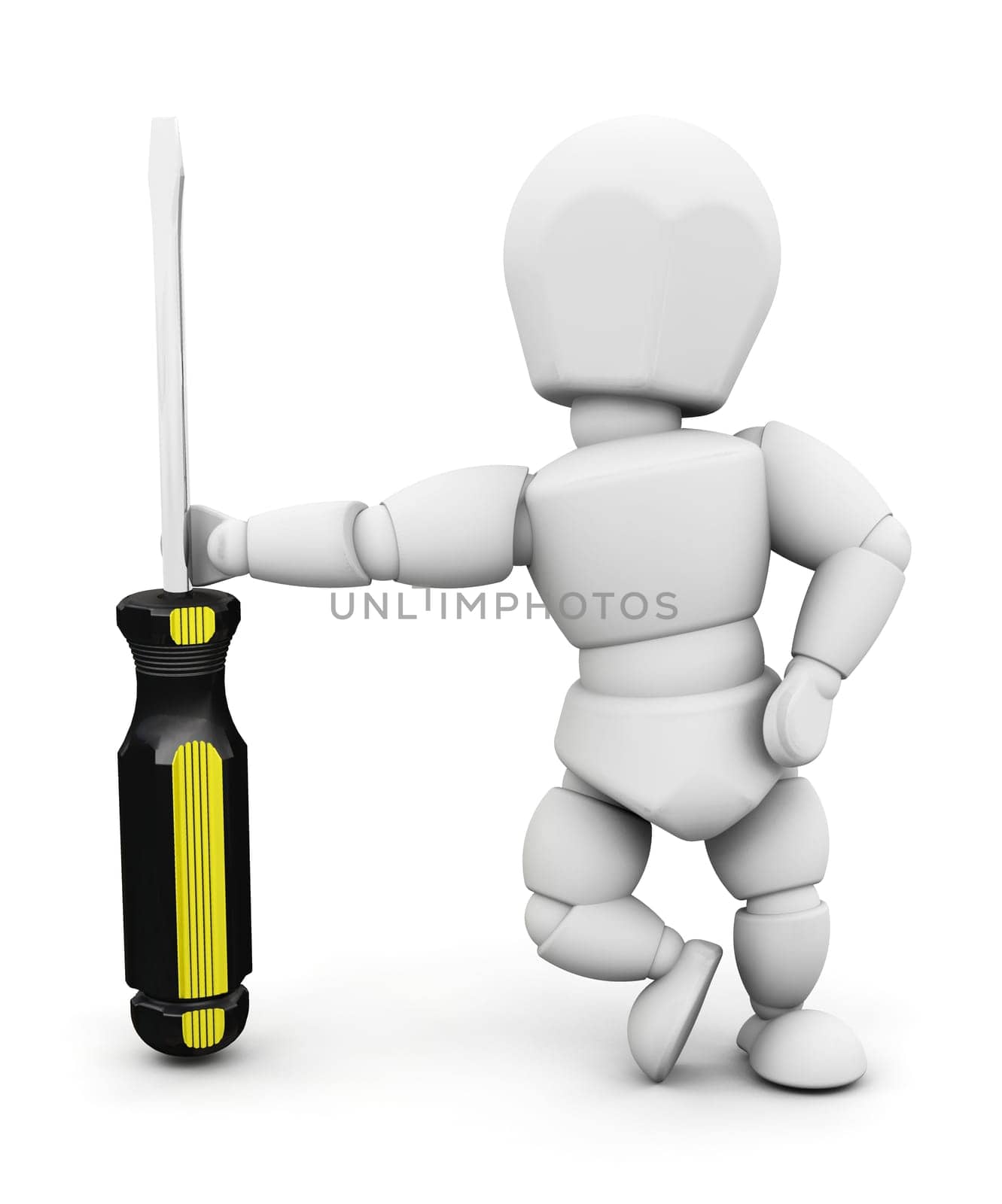 Person with screwdriver