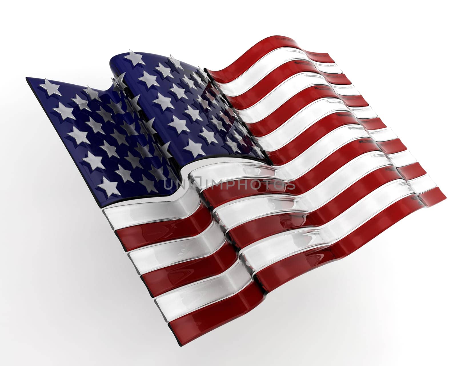 Glass American flag