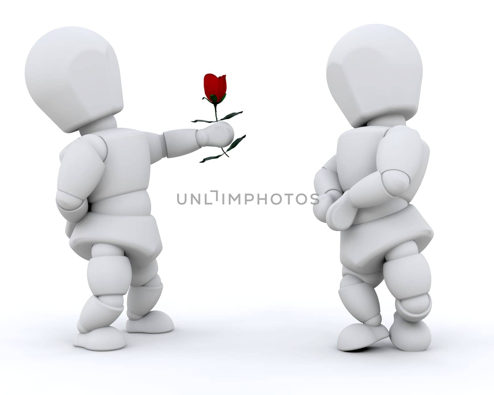 Giving a rose