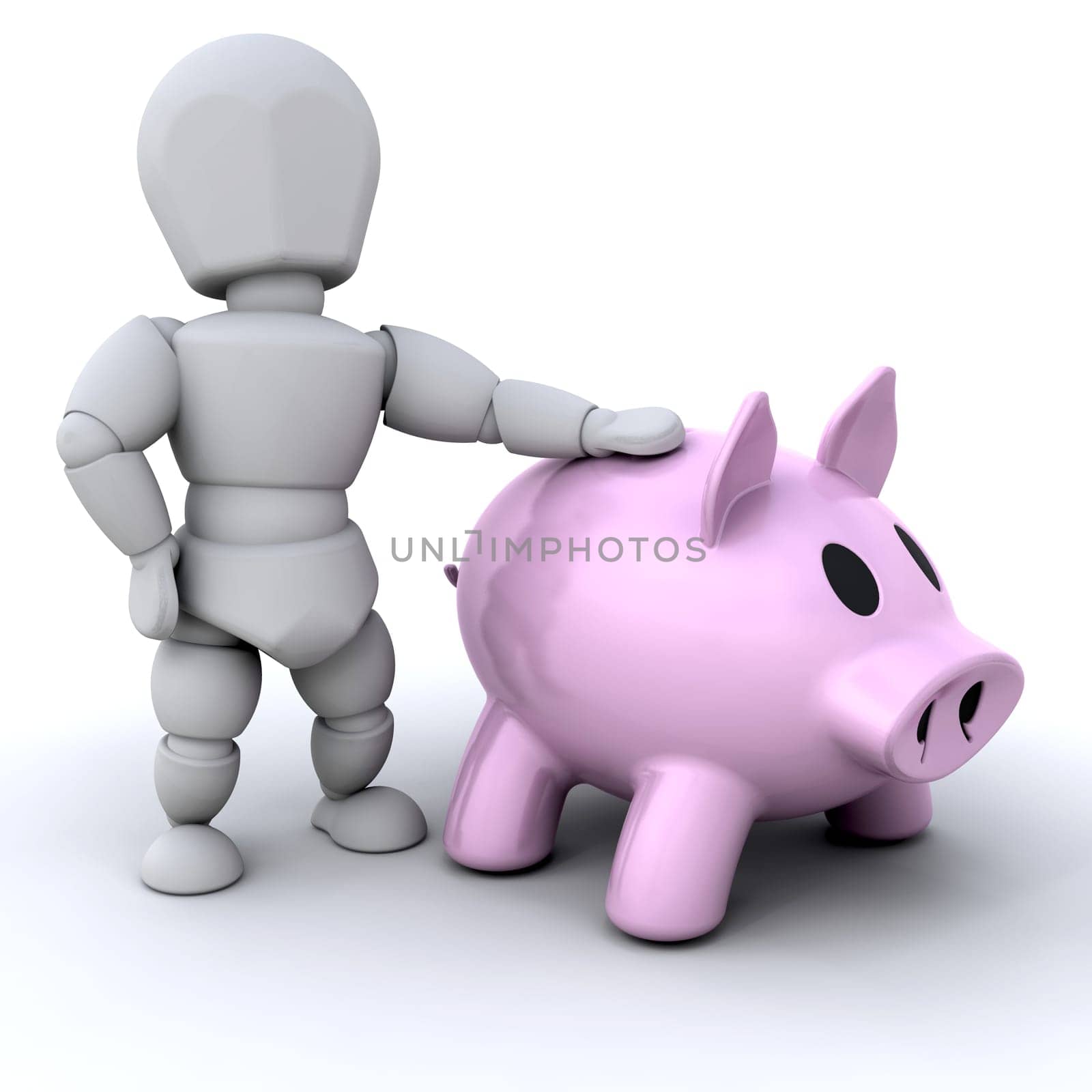 Person with piggy bank