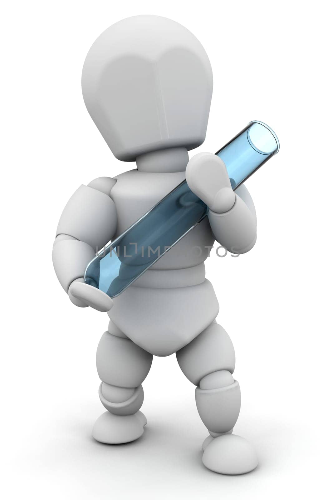 Person with test tube