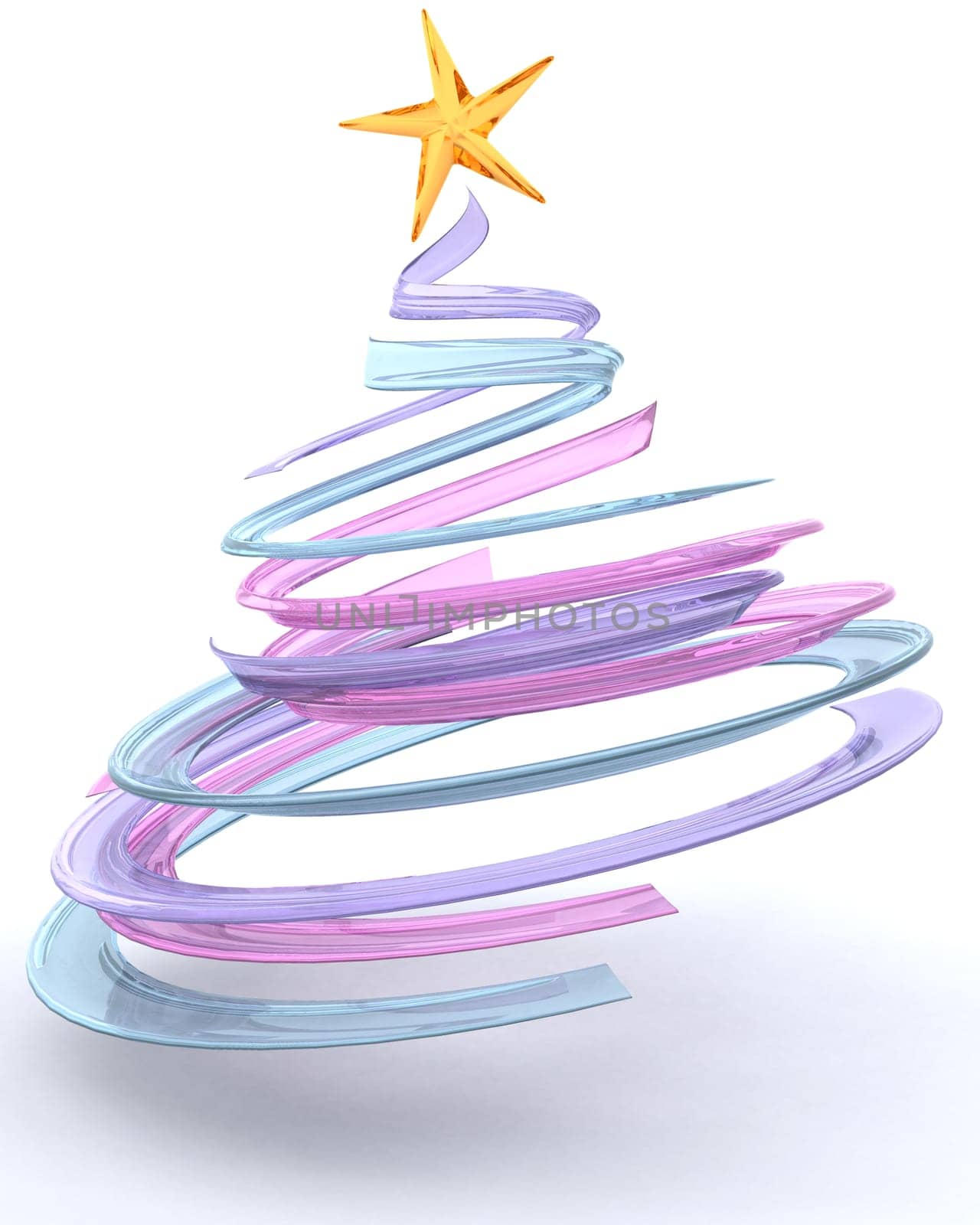 Glass spiral Christmas tree