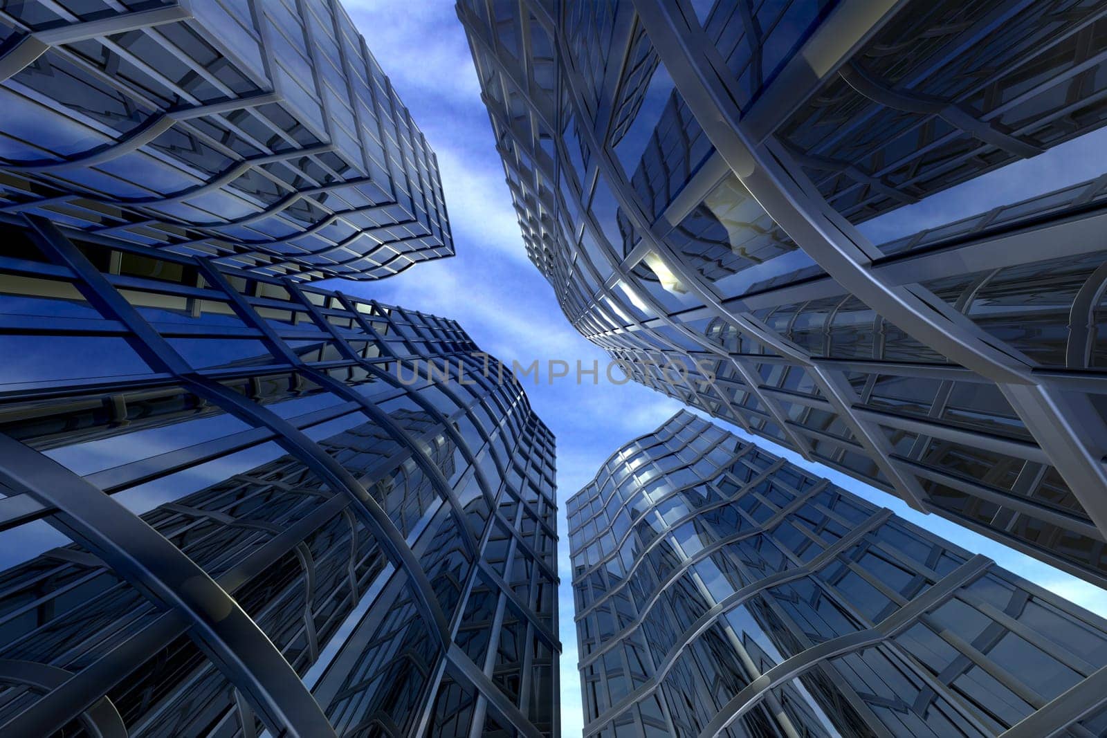 Skyscrapers by day