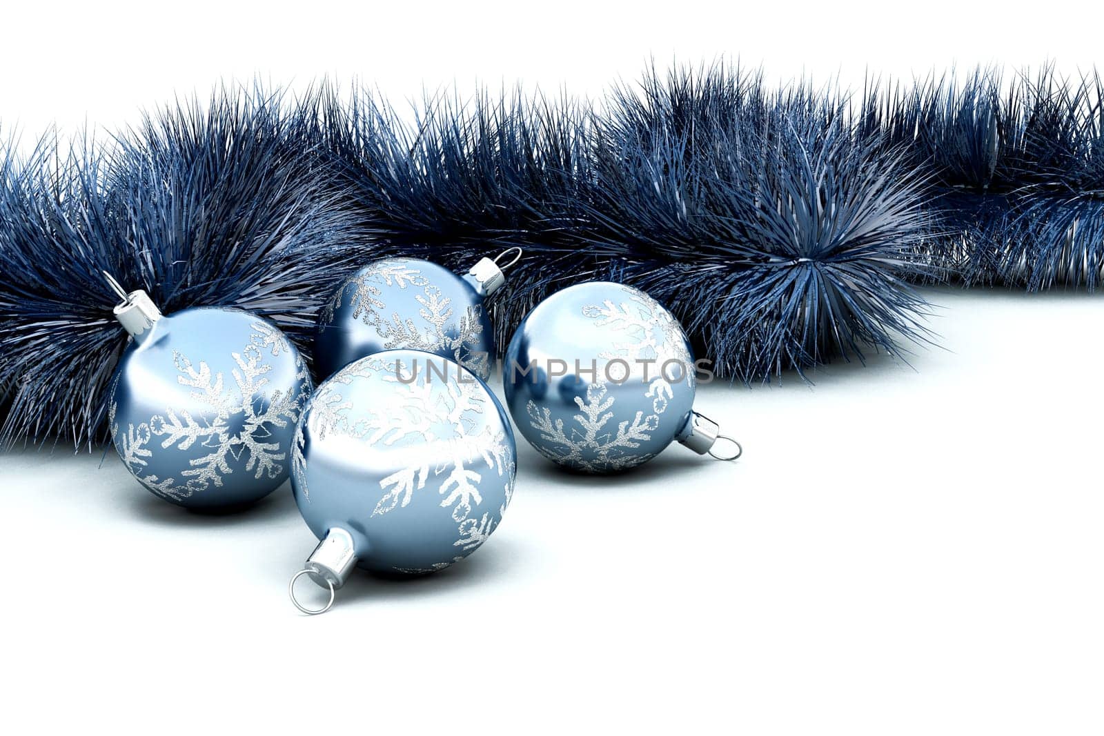 Christmas baubles and tinsel