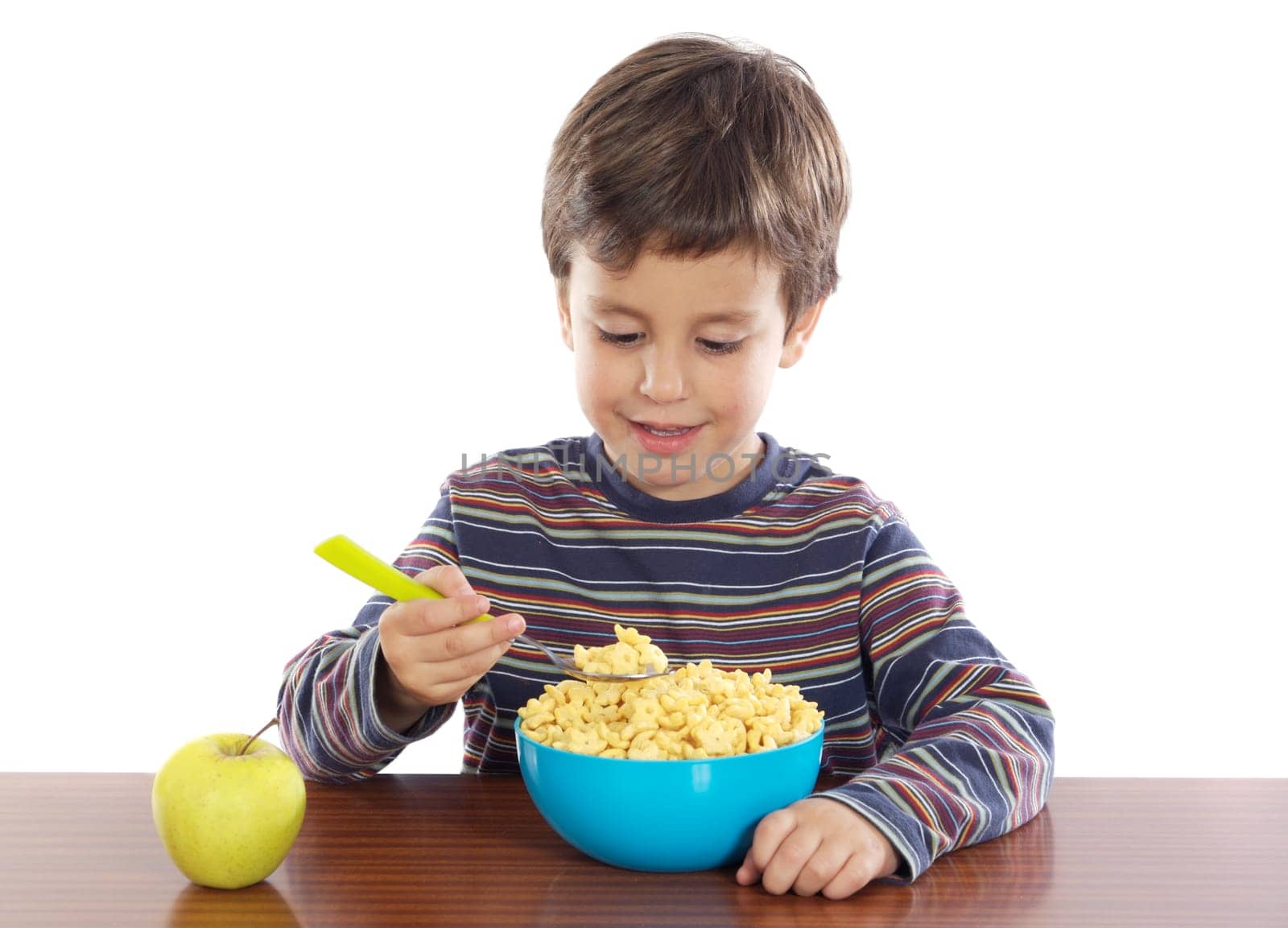 Child breakfasting