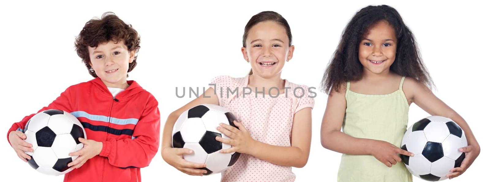children with soccer ball