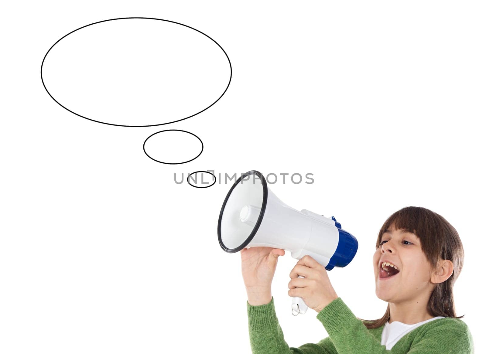 Girl with megaphone