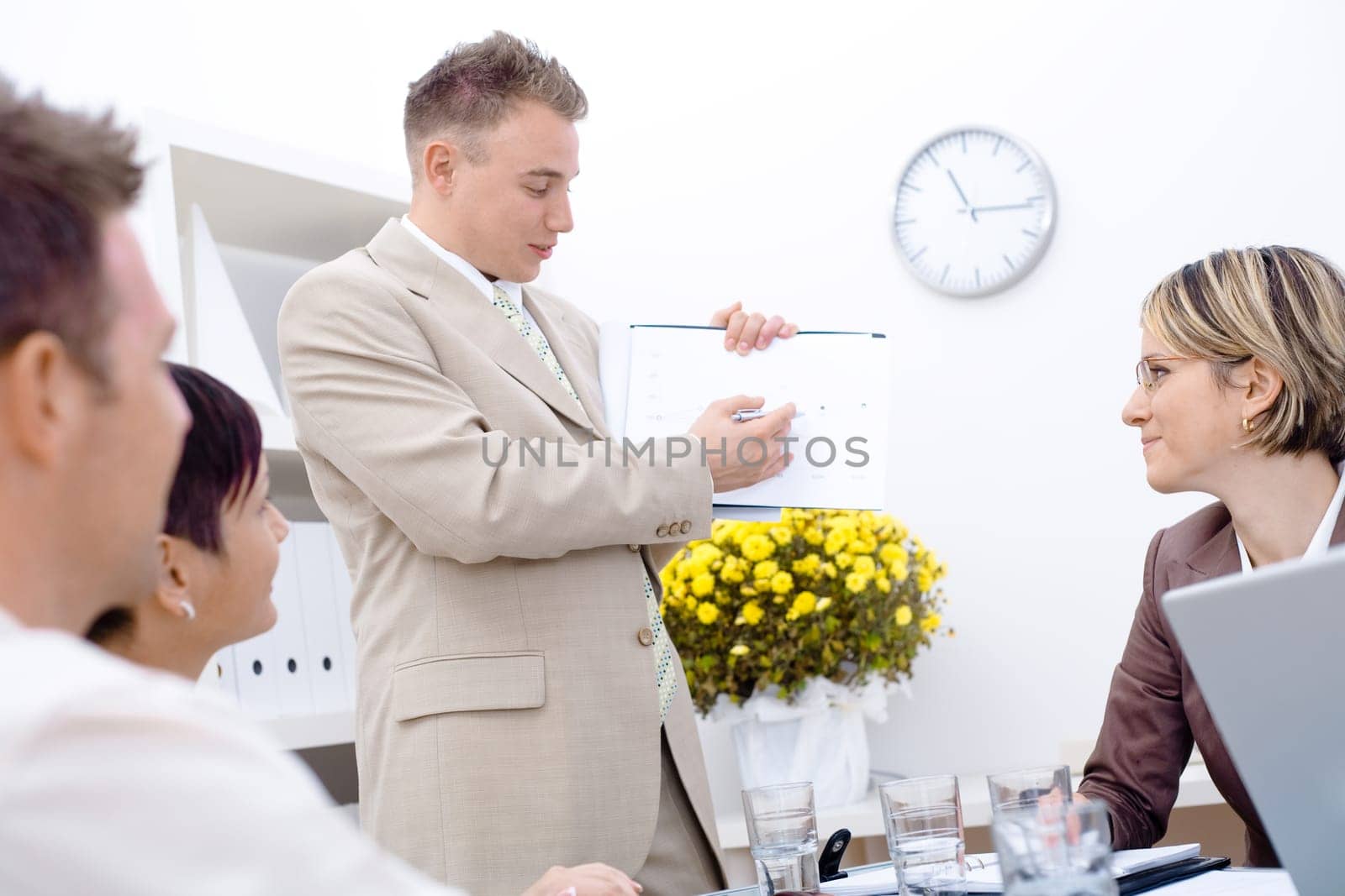 Staff meeting at office