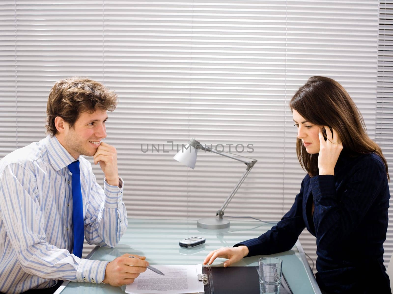 Businesspeople working