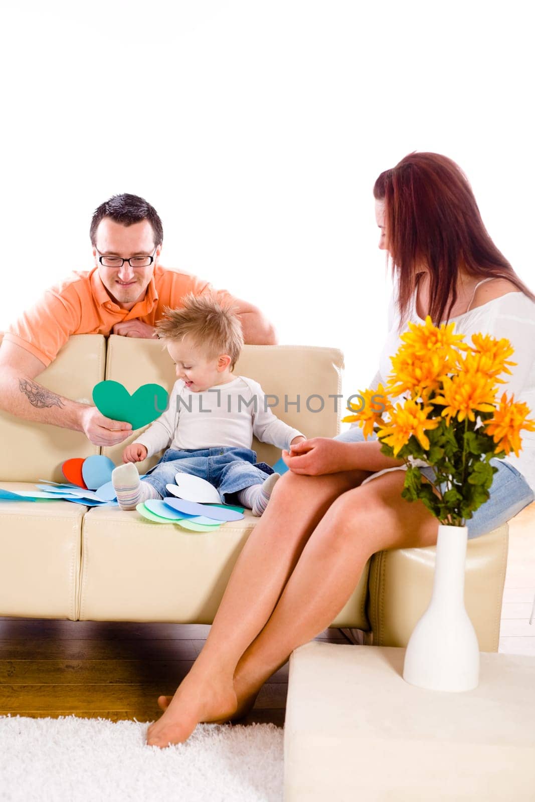 Family at home indoor
