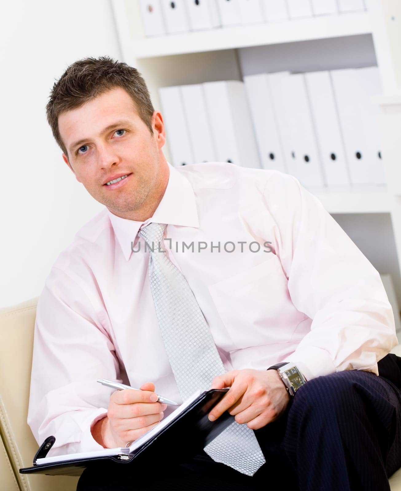 Businessman sitting at office