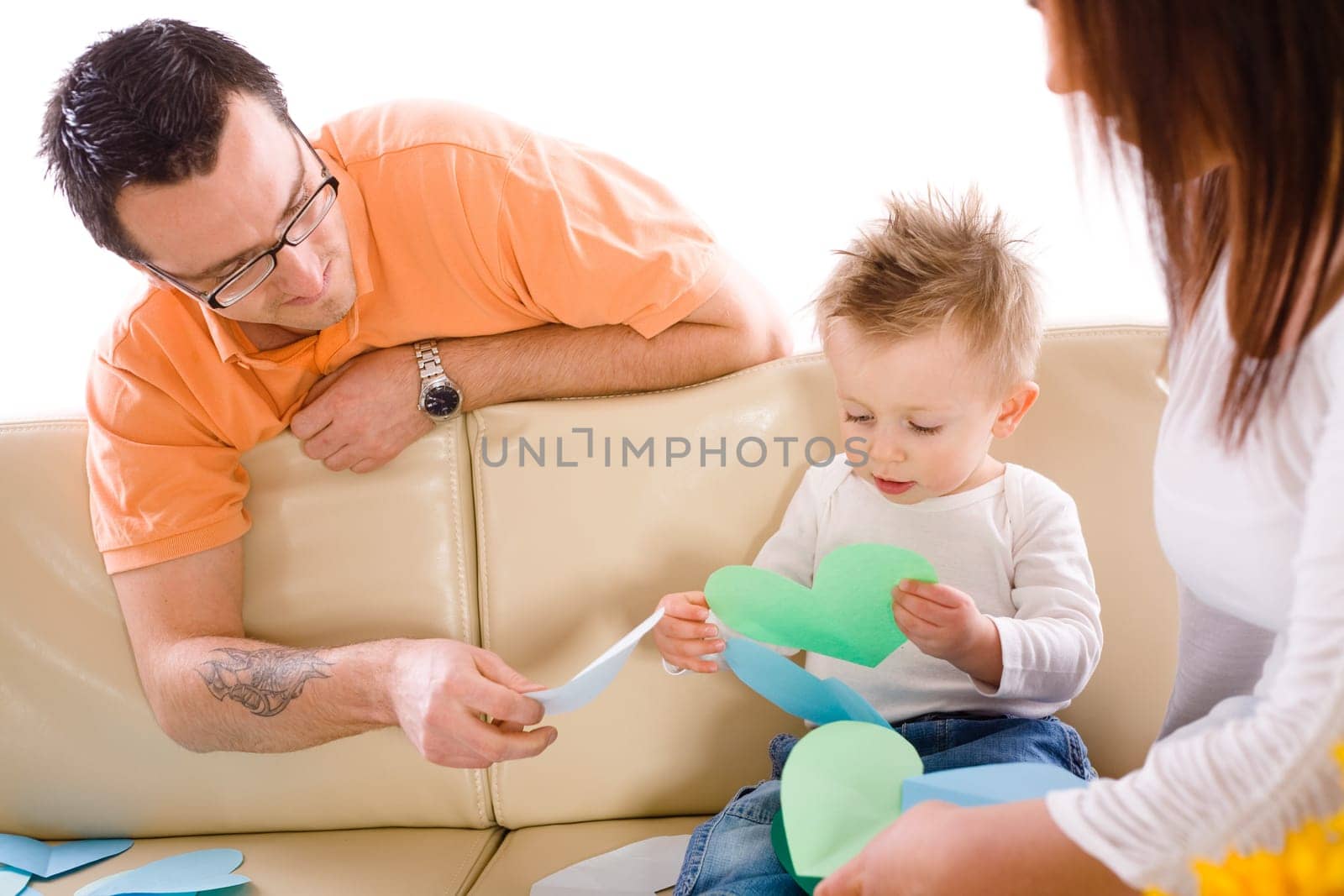 Family at home indoor