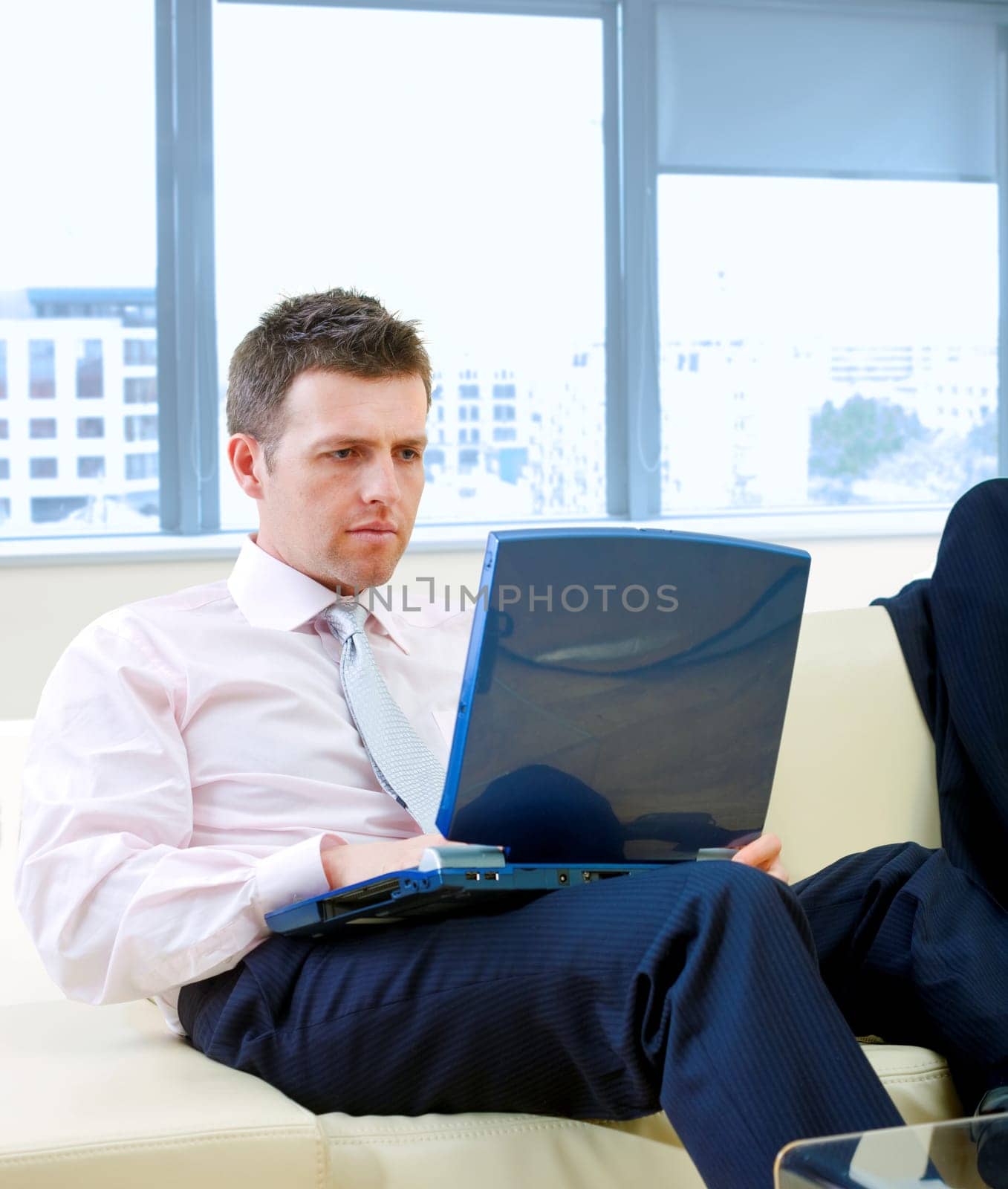 Businessman with laptop