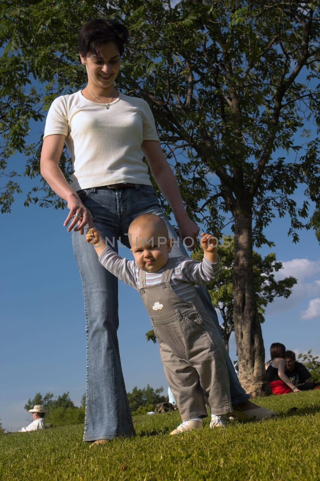 his 1st steps