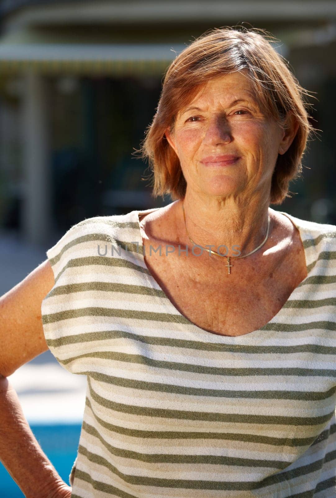Active senior woman smiling
