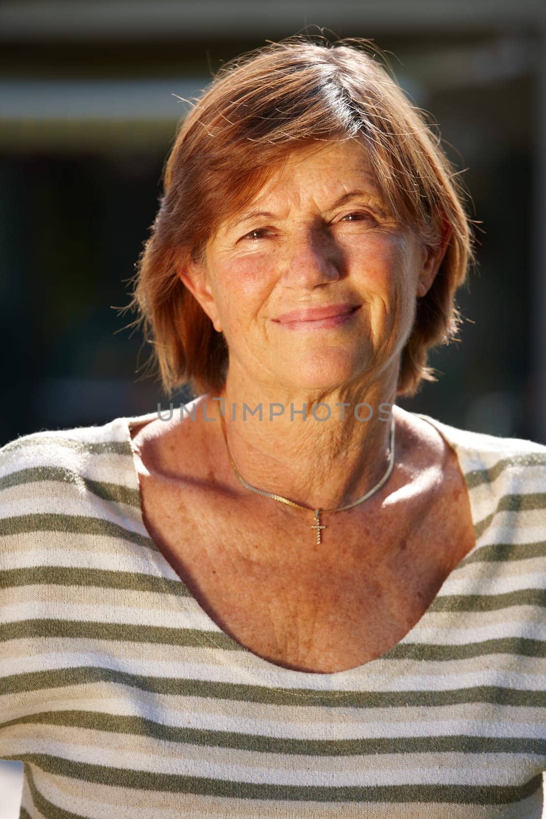 Active senior woman smiling