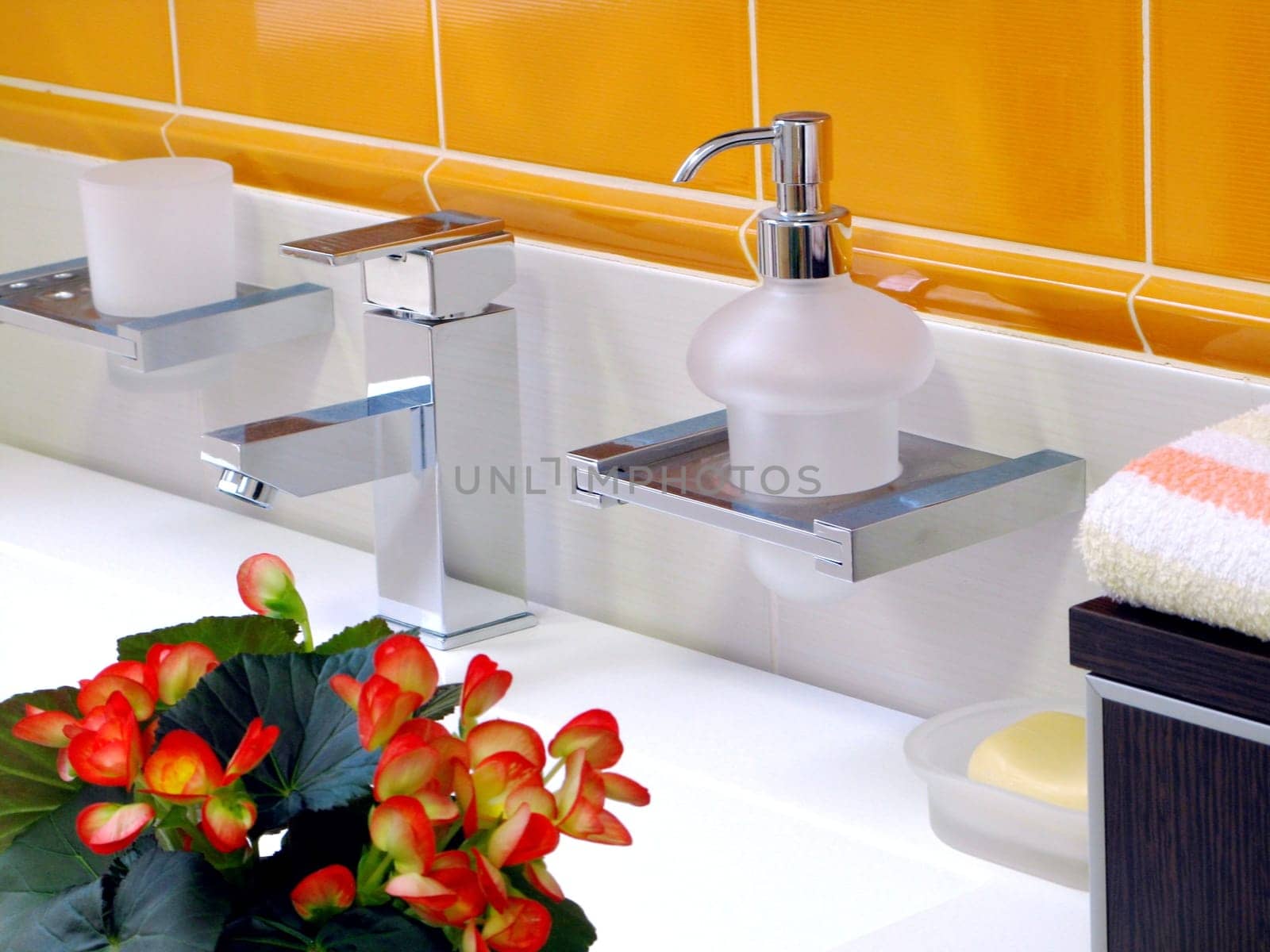Interior of bathroom - basin and faucet
