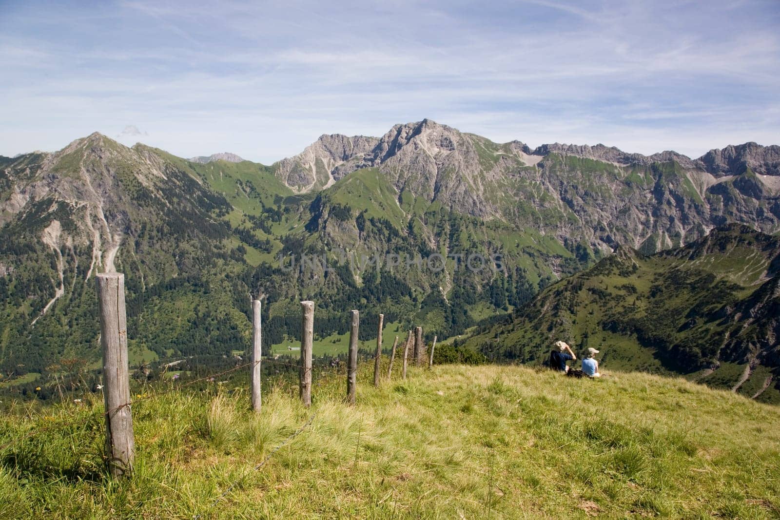 View of the mountains from the Sonnenköpfe in the Oberallgäu