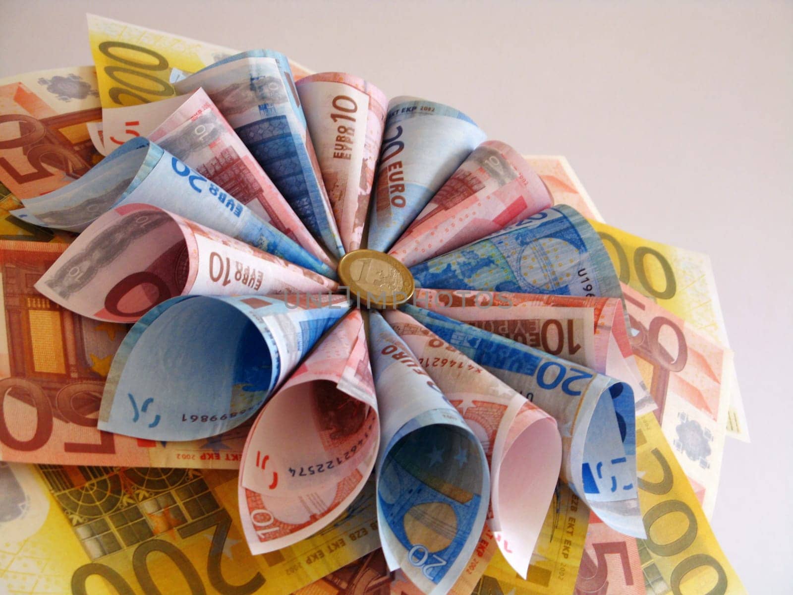 EURO notes - flower