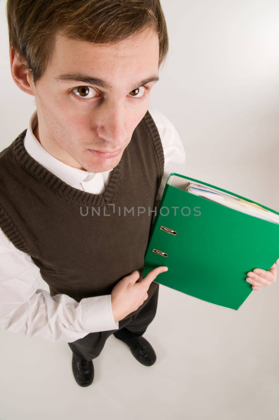 man show the documents