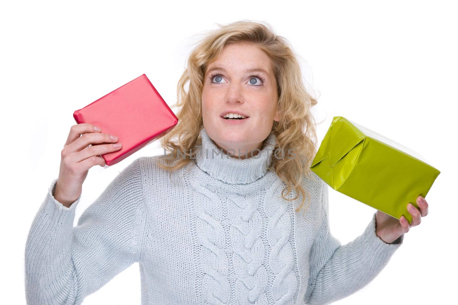 Woman with gifts