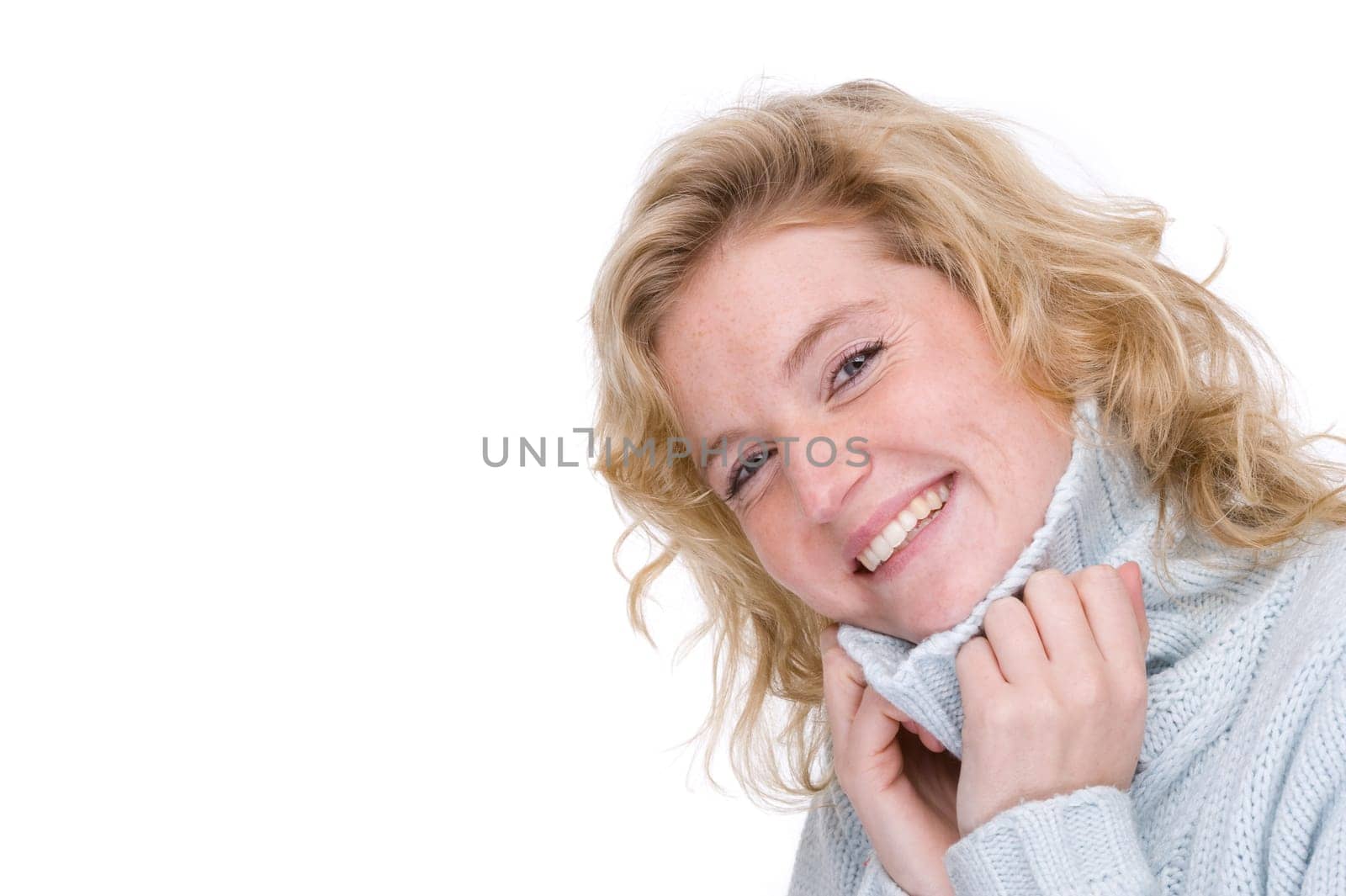 Young woman in turtleneck sweater