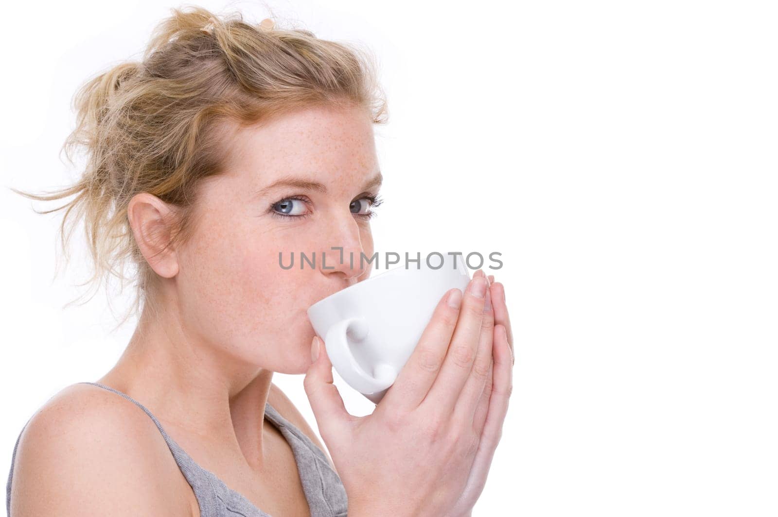 Young woman with a cup
