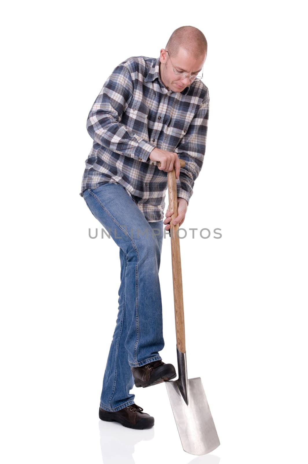 Man with spade