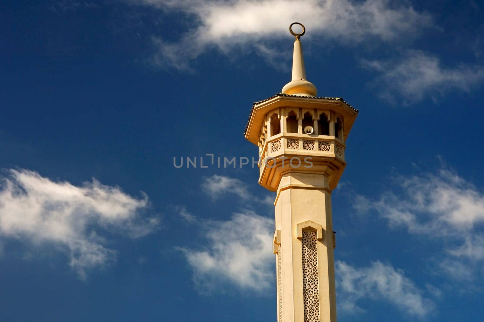 Minaret of a mosque,Dubai,United Arab Emirates