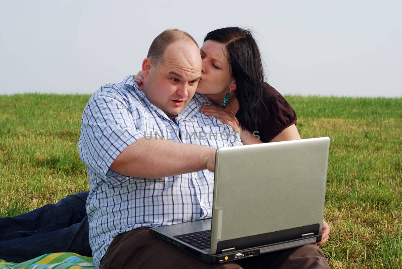 Couple with laptop
