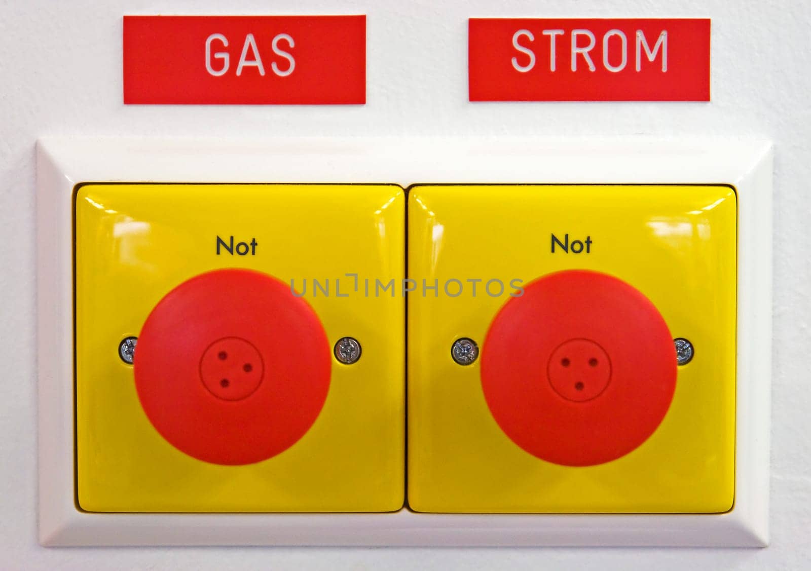 Emergency stop for gas and electricity