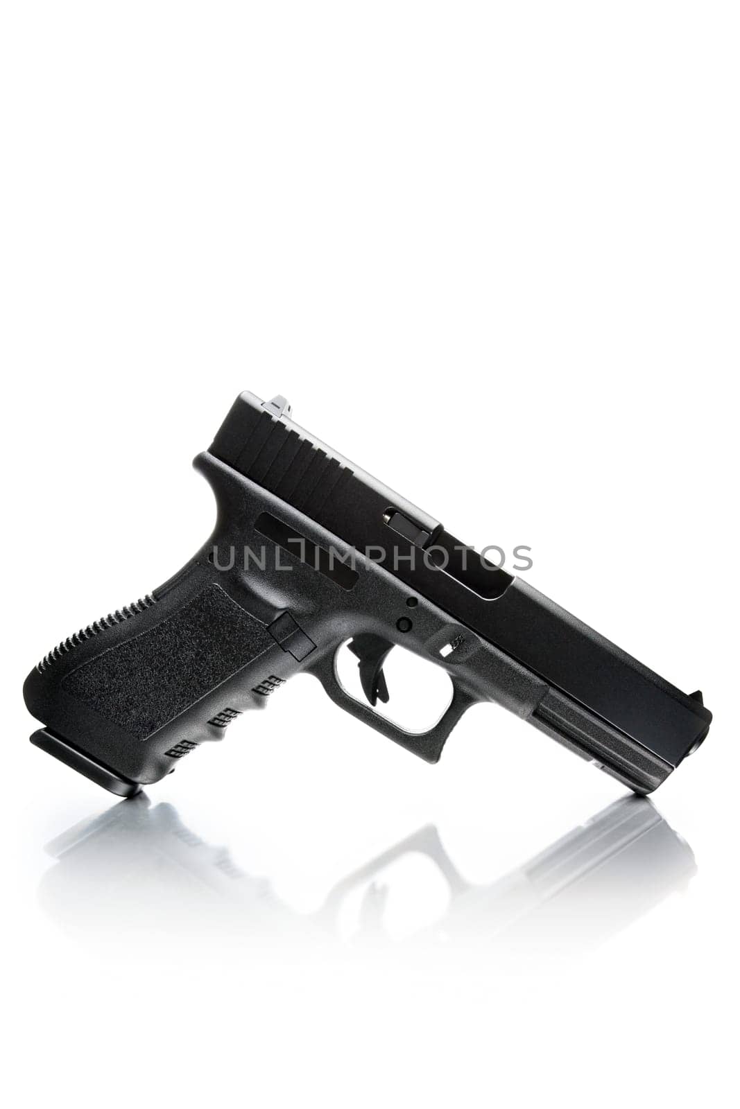 handgun with natural reflection