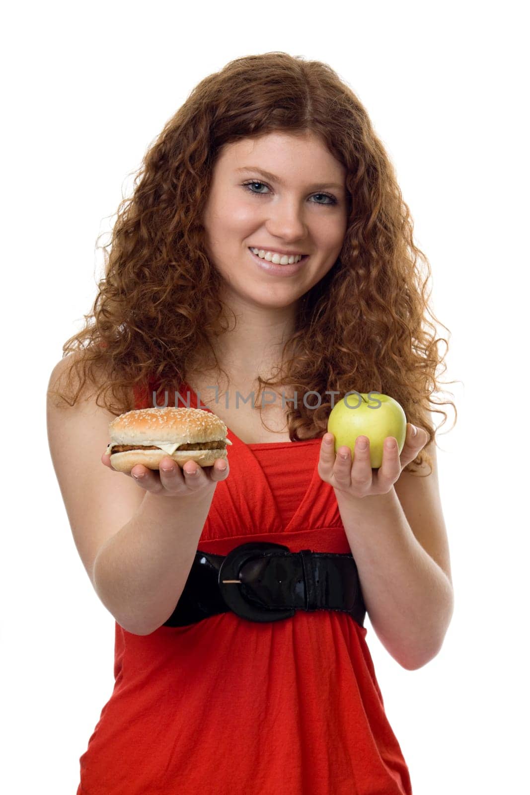 Hamburger or apple