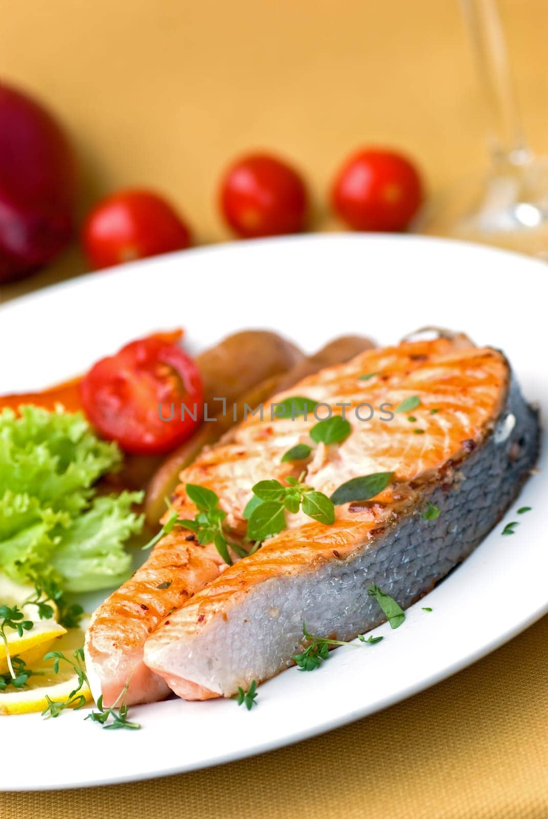 Salmon - grilled with potatoes