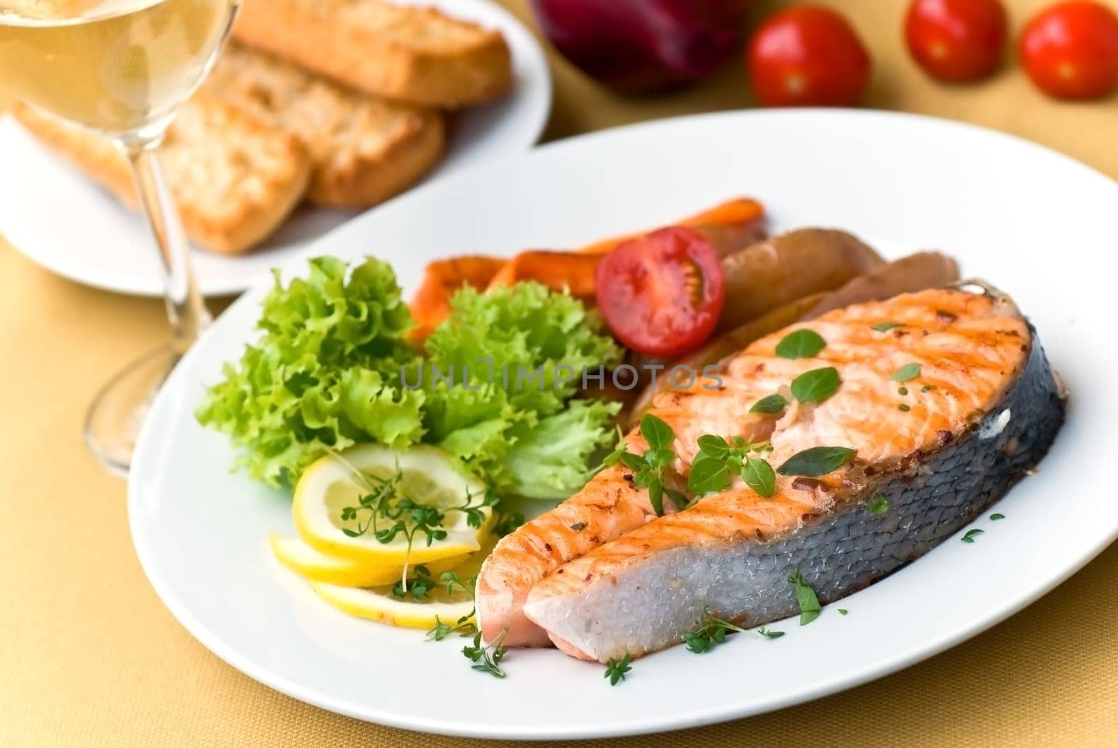 Salmon - grilled with potatoes