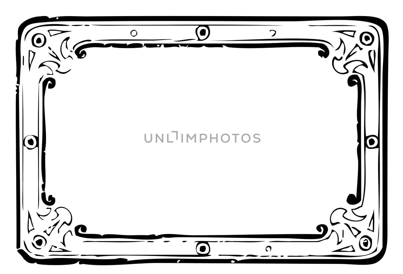 decorative label in old style