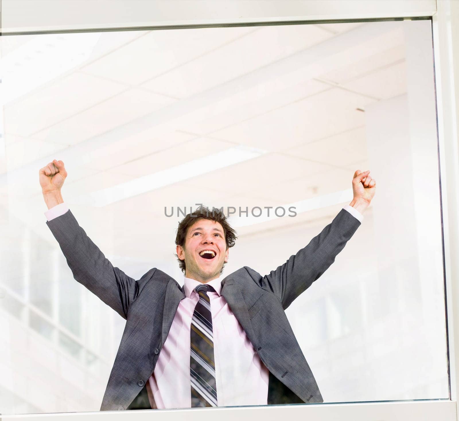 Happy successful businessman