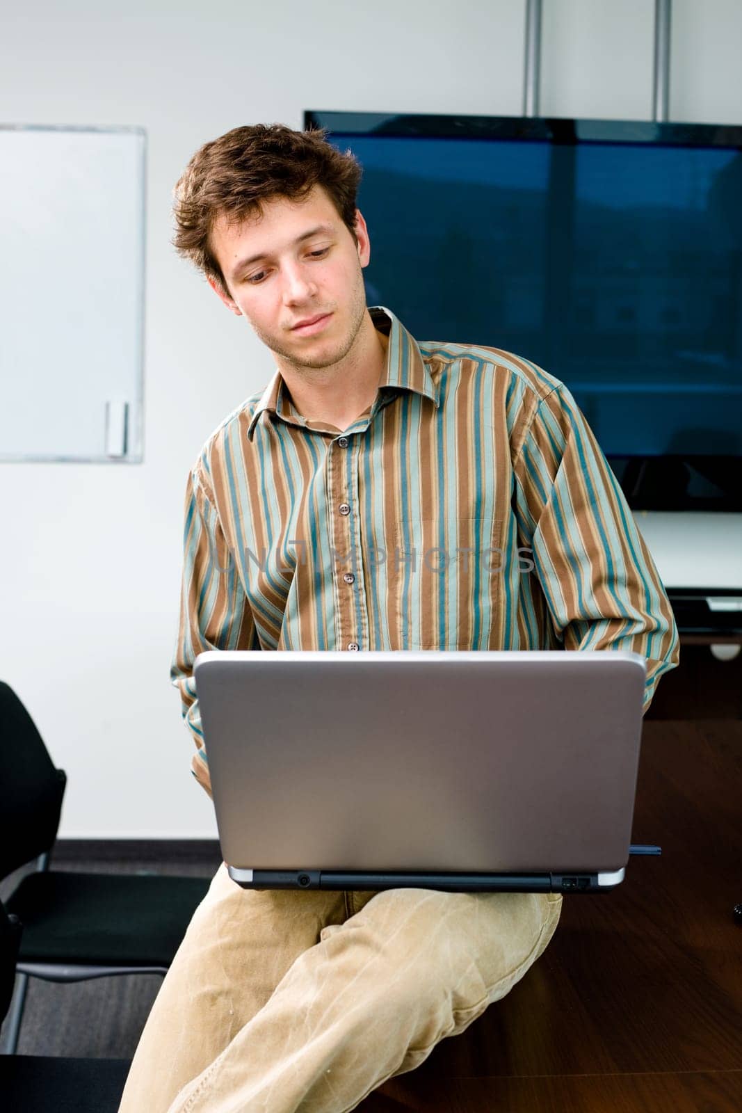 Business man using computer