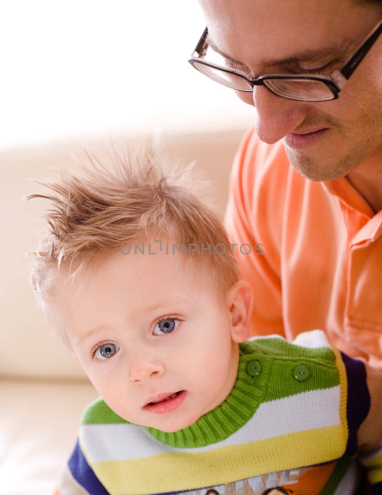 Father and baby boy together