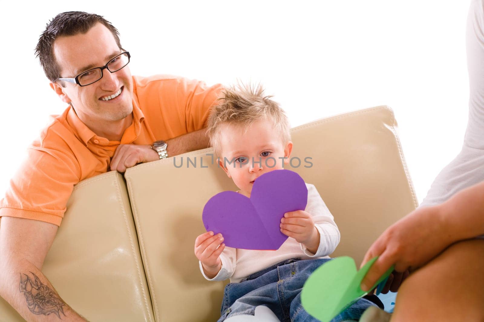 Father and baby boy together