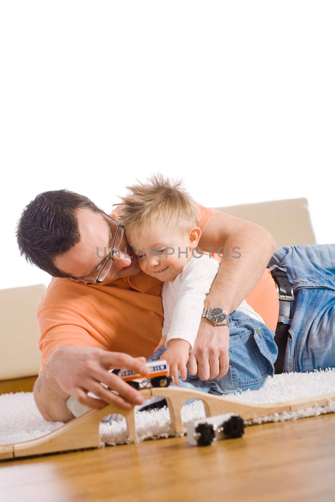 Father and boy together