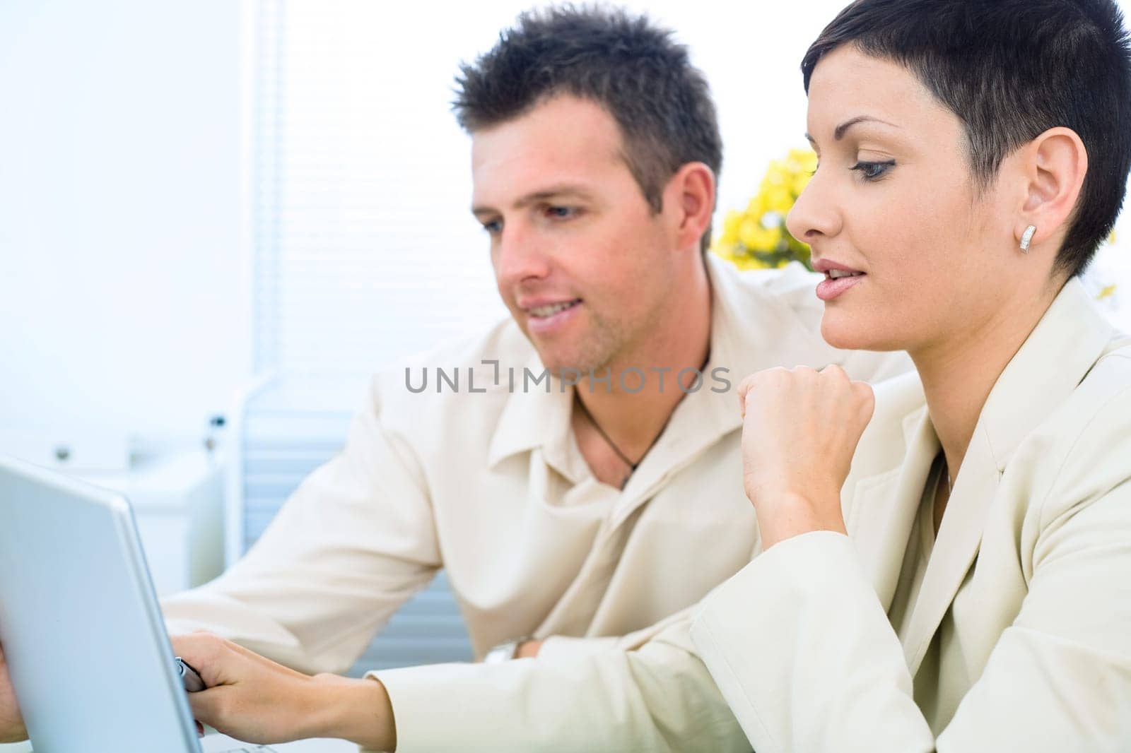 Business couple working