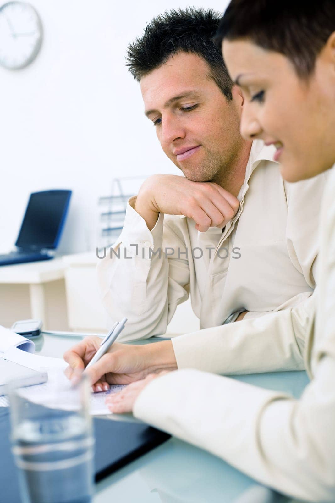 Business couple working