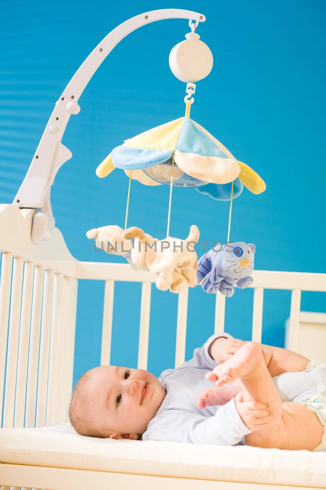 Baby on crib