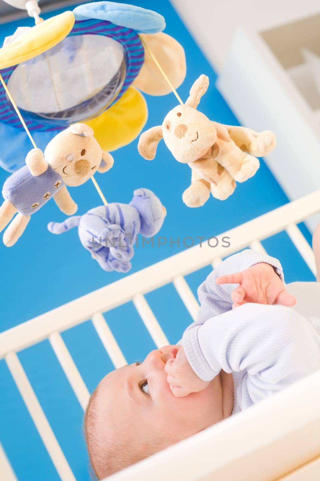 Baby on crib